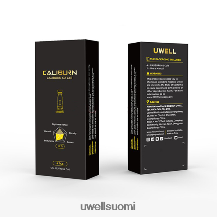 UWELL CALIBURN G2 kelat | 4-pakkaus 08ZDH2 un2 meshed-h 12 ohm UWELL helsinki